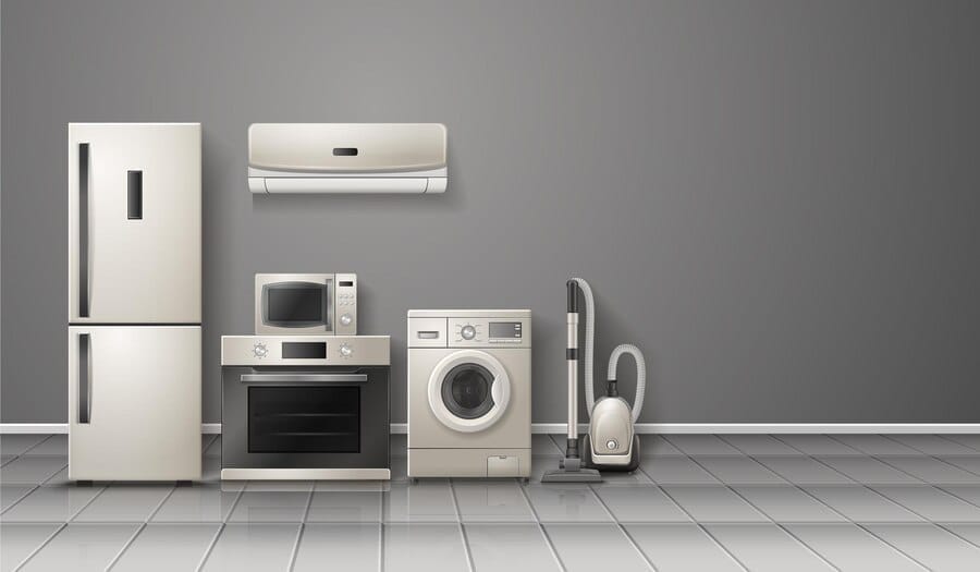 household appliances realistic composition 1284 65307